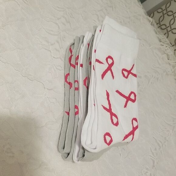 4-Pack: Breast Cancer Awareness mid calf Socks - Picture 5 of 8